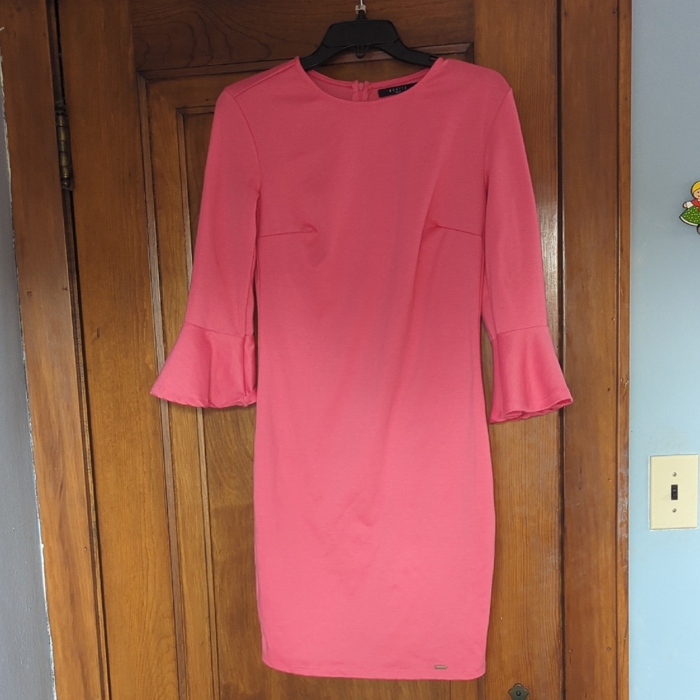 Elegant Long Sleeve Pink Dress